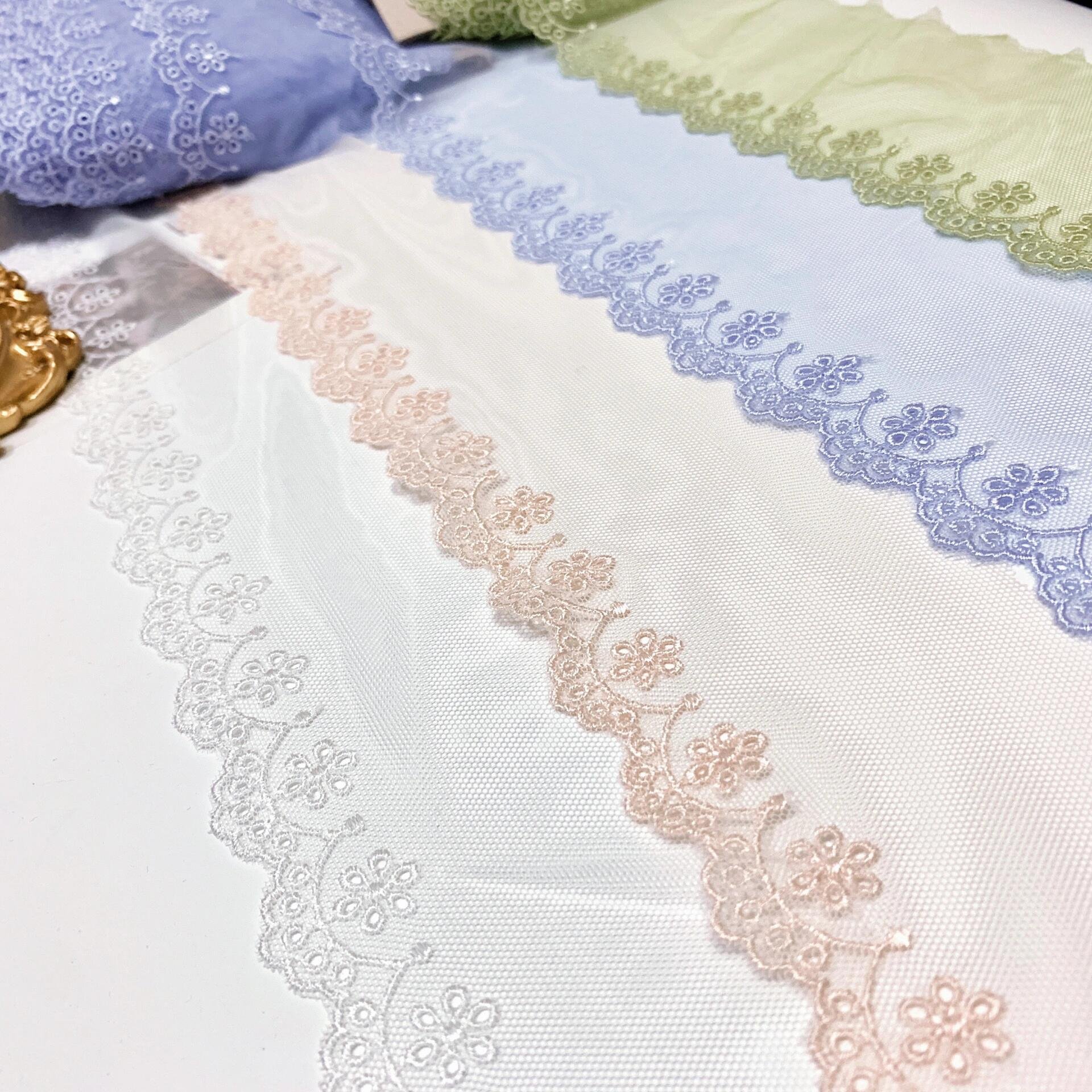 AFFINITY Custom Design OEM Tape Ribbon Garment Accessories Embroidery French Tulle Lace Trim