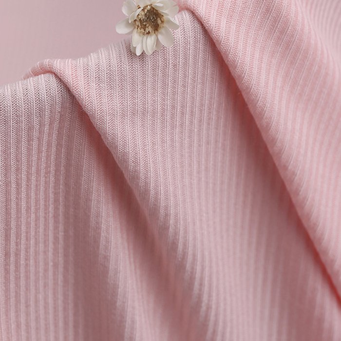 Bamboo Organic Fiber Spandex Rib Knit Waffle Sweat Fabric