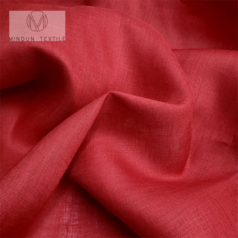 Mindun Factory Price Per Meter Hot Sales Striped Design Flax Fabric 100% Pure Linen Wholesale Organic Linen Fabric For Dress