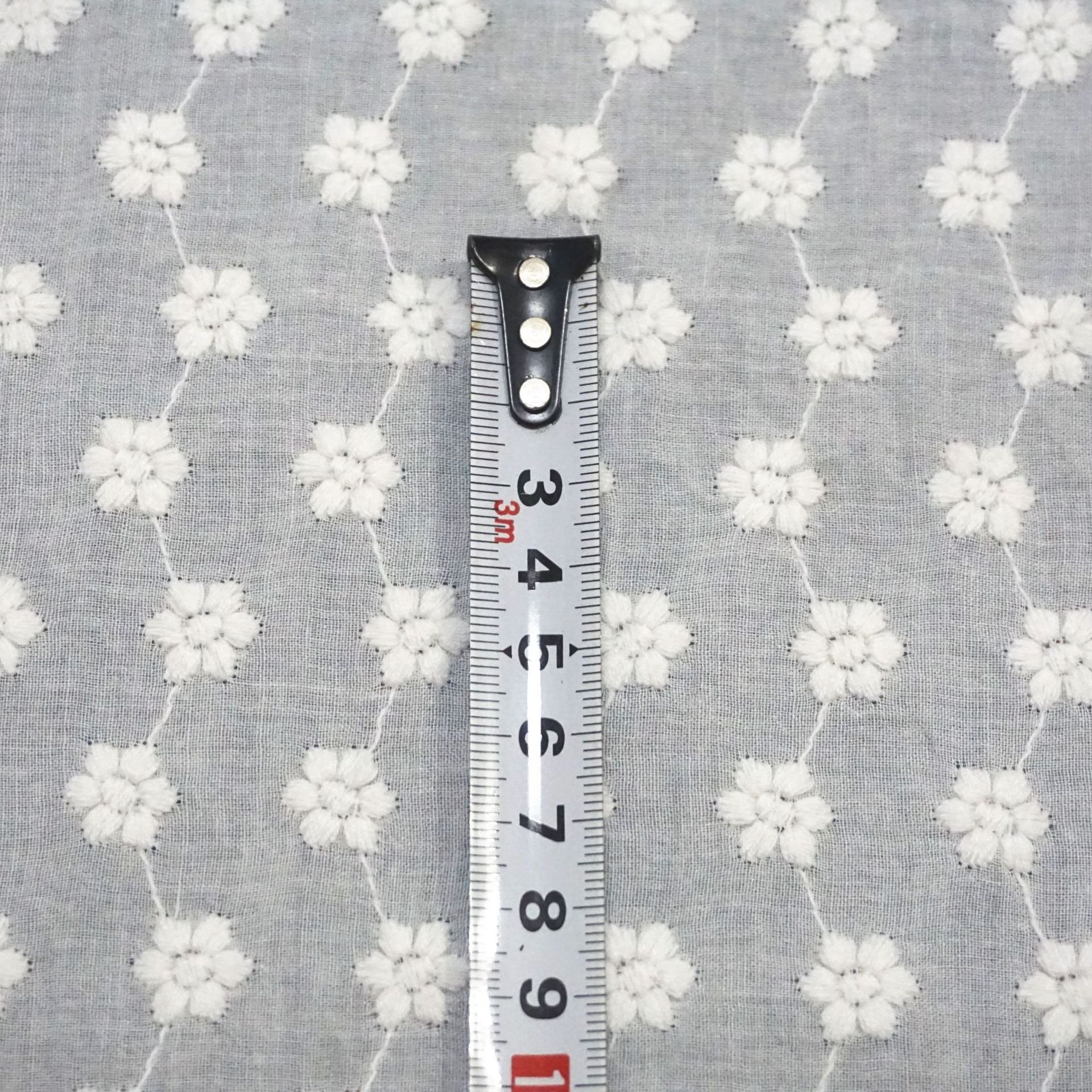 High Quality Wholesale Cotton Lace Fabric for Garments Embroidery Fabric 100% Cotton Sustainable Embroidered Lace 130CM Width
