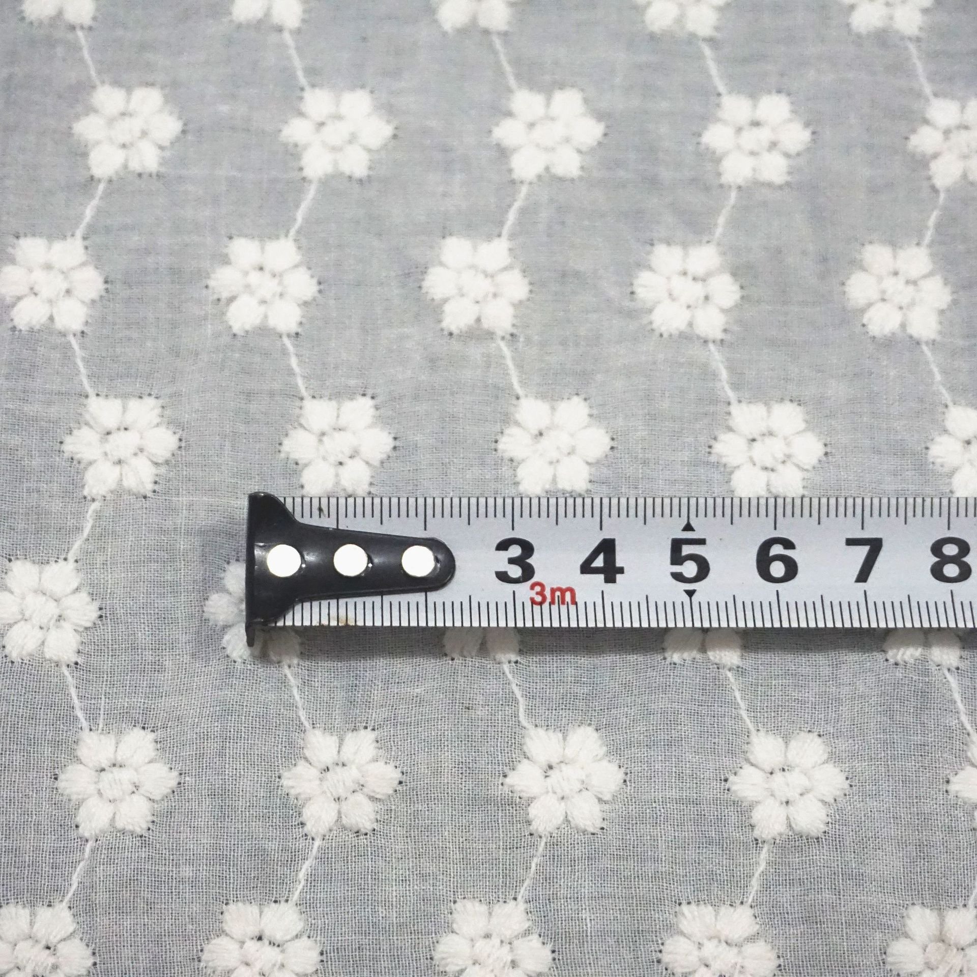 High Quality Wholesale Cotton Lace Fabric for Garments Embroidery Fabric 100% Cotton Sustainable Embroidered Lace 130CM Width