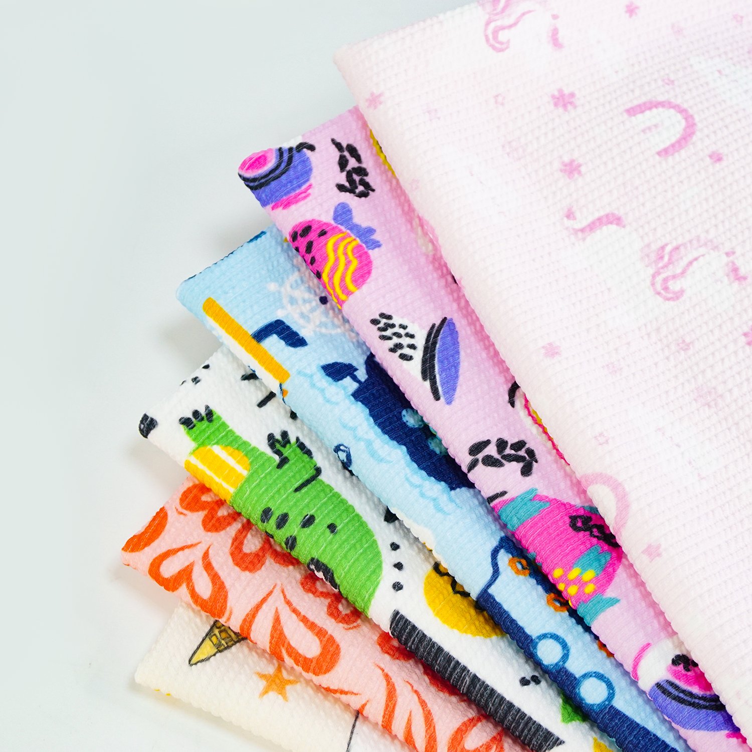 Wholesale custom printing printed tubular jersey knit fabric rib knit fabric ifr rib fabric 270gsm for garment