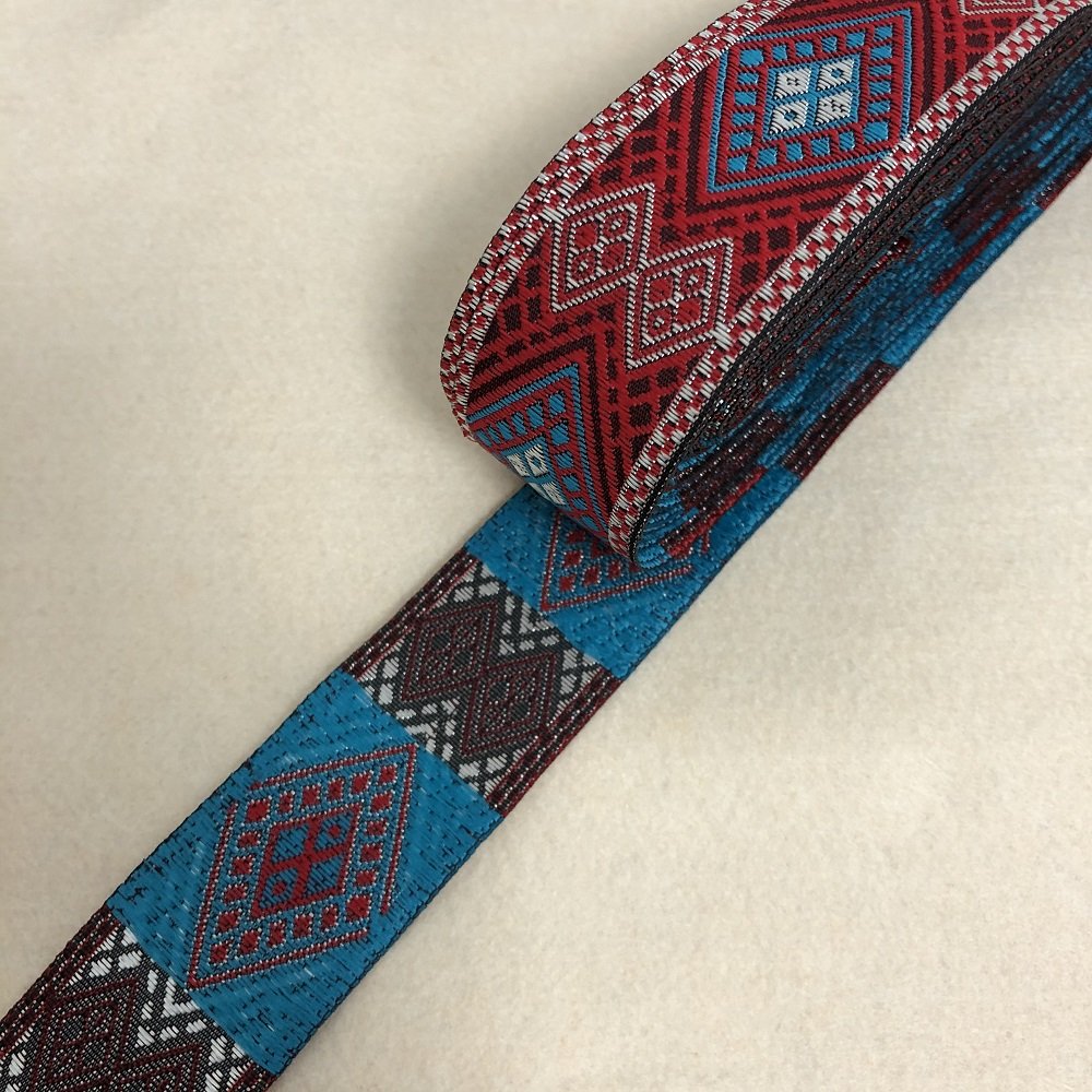 Ethnic Style Lace Jacquard Webbing Woven Tape For Garment Accessories Width 3.3 cm ST-955