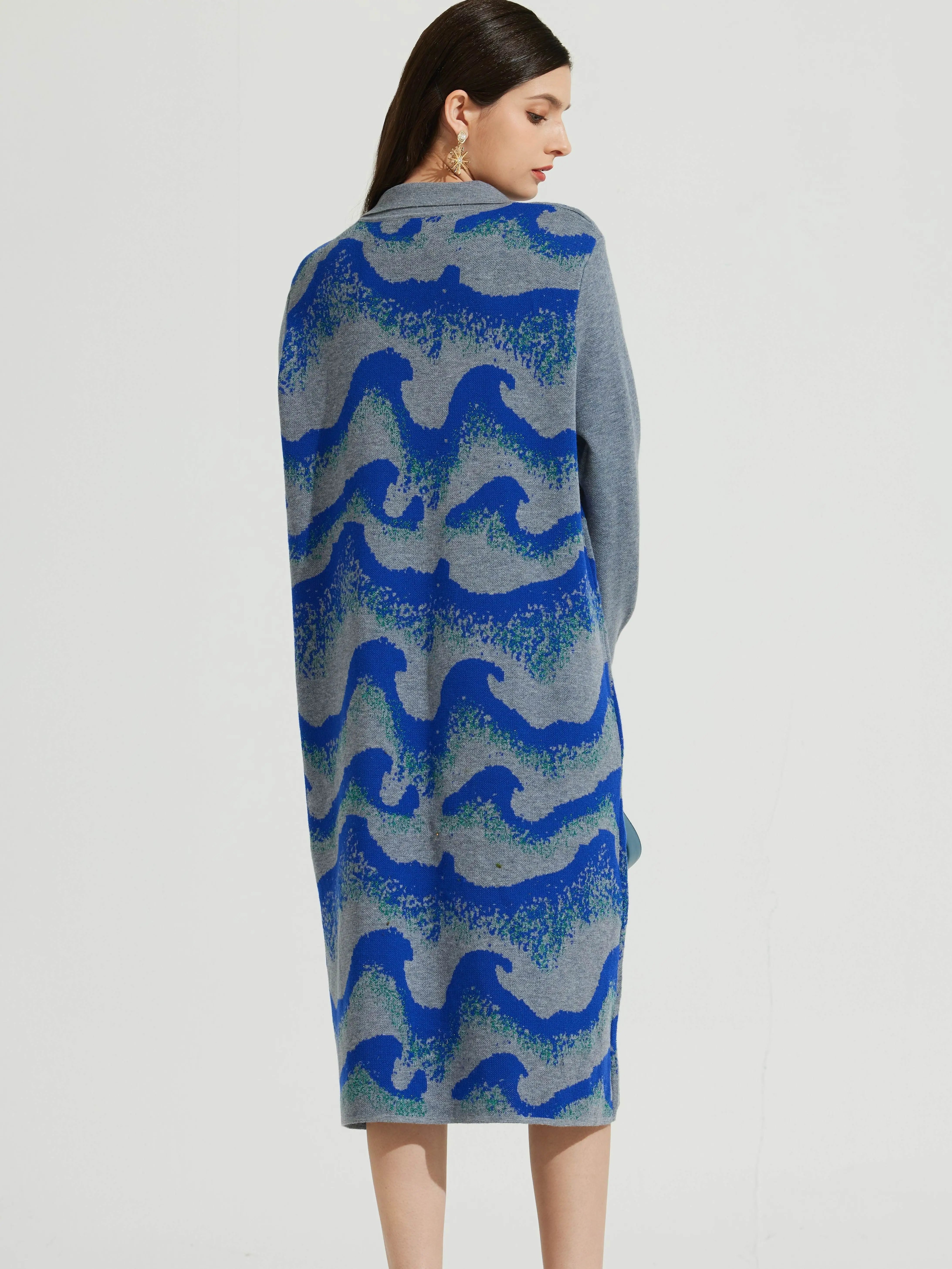 Factory Direct Supply Wool Blend Sweater Dress Women'S Bodycon Knit With Belt And Ruffle