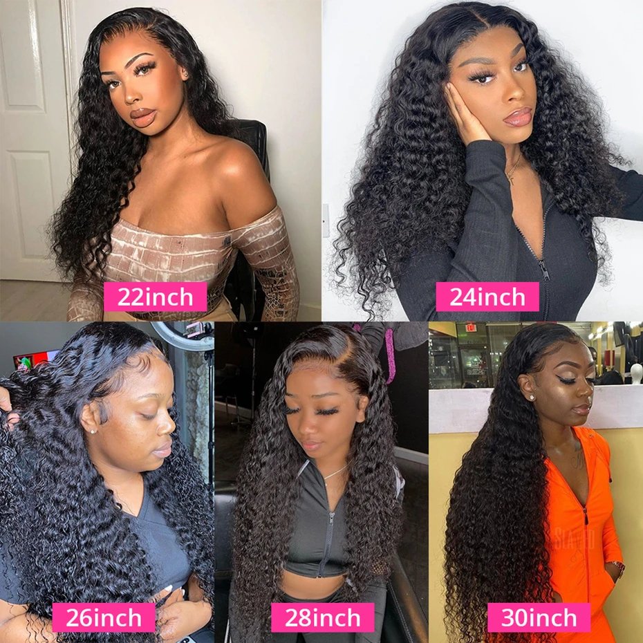 13x4 Full Lace Deep Curly Front Wigs Unprocessed Remy Human Hair Wigs Wholesale Transparent Lace Front Raw Indian Hair Wigs