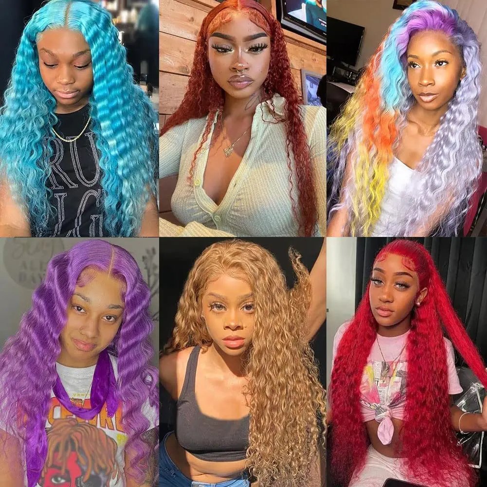 13x4 Full Lace Deep Curly Front Wigs Unprocessed Remy Human Hair Wigs Wholesale Transparent Lace Front Raw Indian Hair Wigs