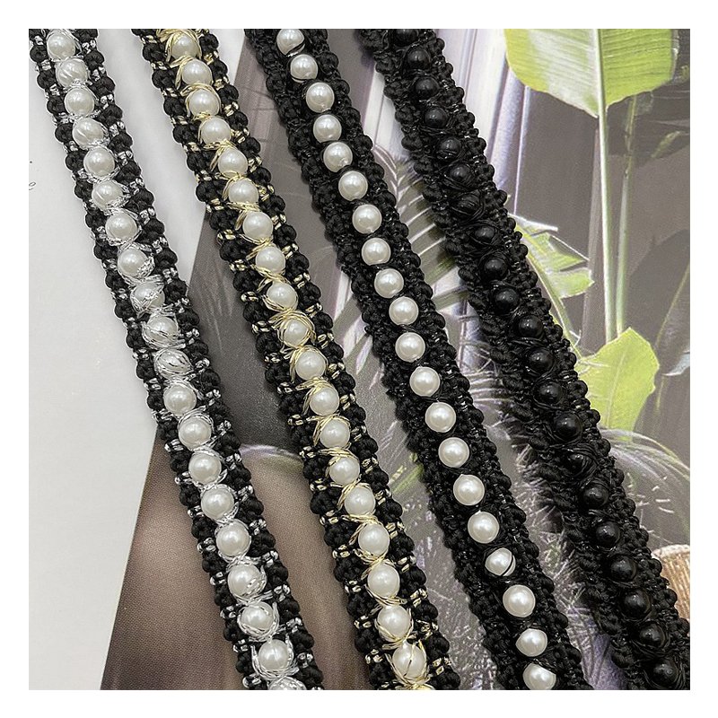 Spot bead pearl lace clothing accessories qipao Han clothing edge decoration accessories pearl ribbon Lace