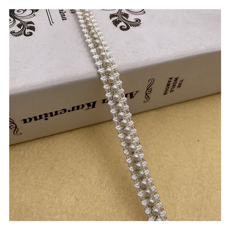 Spot bead pearl lace clothing accessories qipao Han clothing edge decoration accessories pearl ribbon Lace