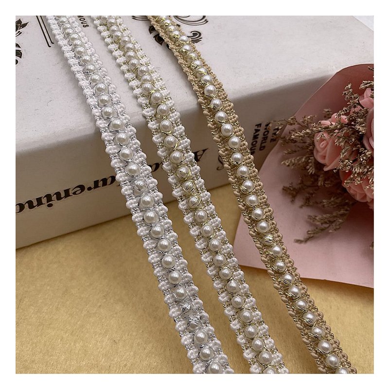Spot bead pearl lace clothing accessories qipao Han clothing edge decoration accessories pearl ribbon Lace