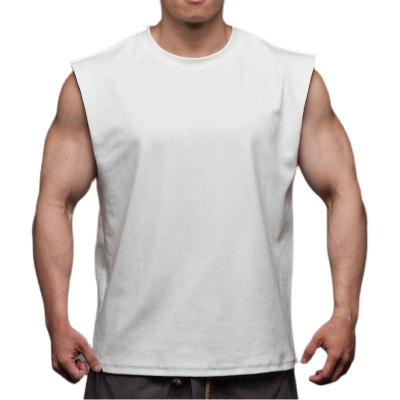 100% Cotton Custom Tank Top High Quality Street Wear Muscle Fit Ribbed Tank Top Men Gym Workout Sleeveless T Shirt For Men