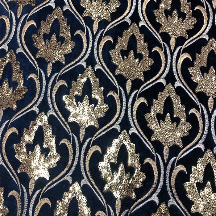 New embroidery sofa fabric expot to morocco embroidery fabric for sofa luxury sequins embroidery for hometextile
