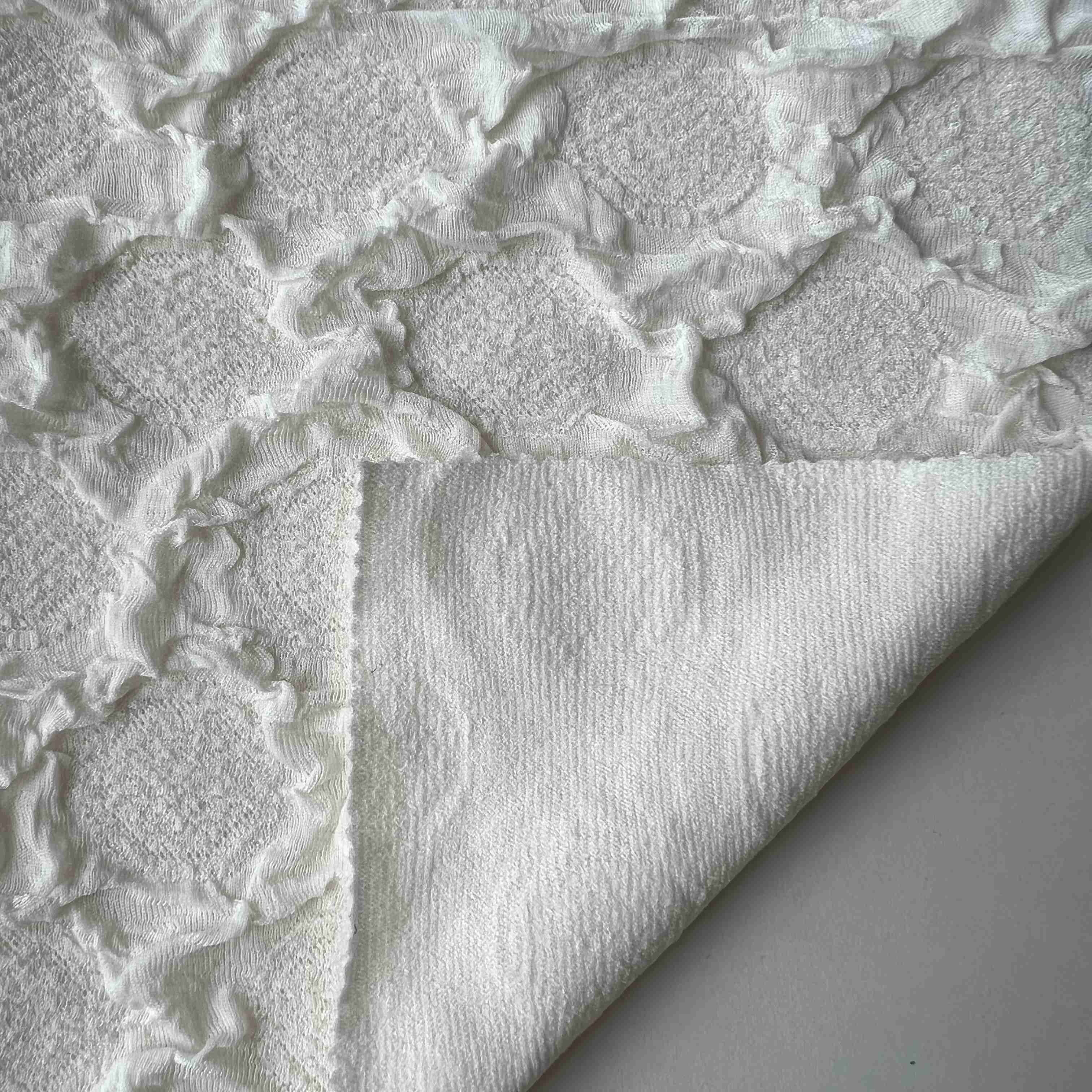 Wholesale price custom ladies embroidery 92 polyester 8 spandex jacquard embroidery thick knit fabric for sweater