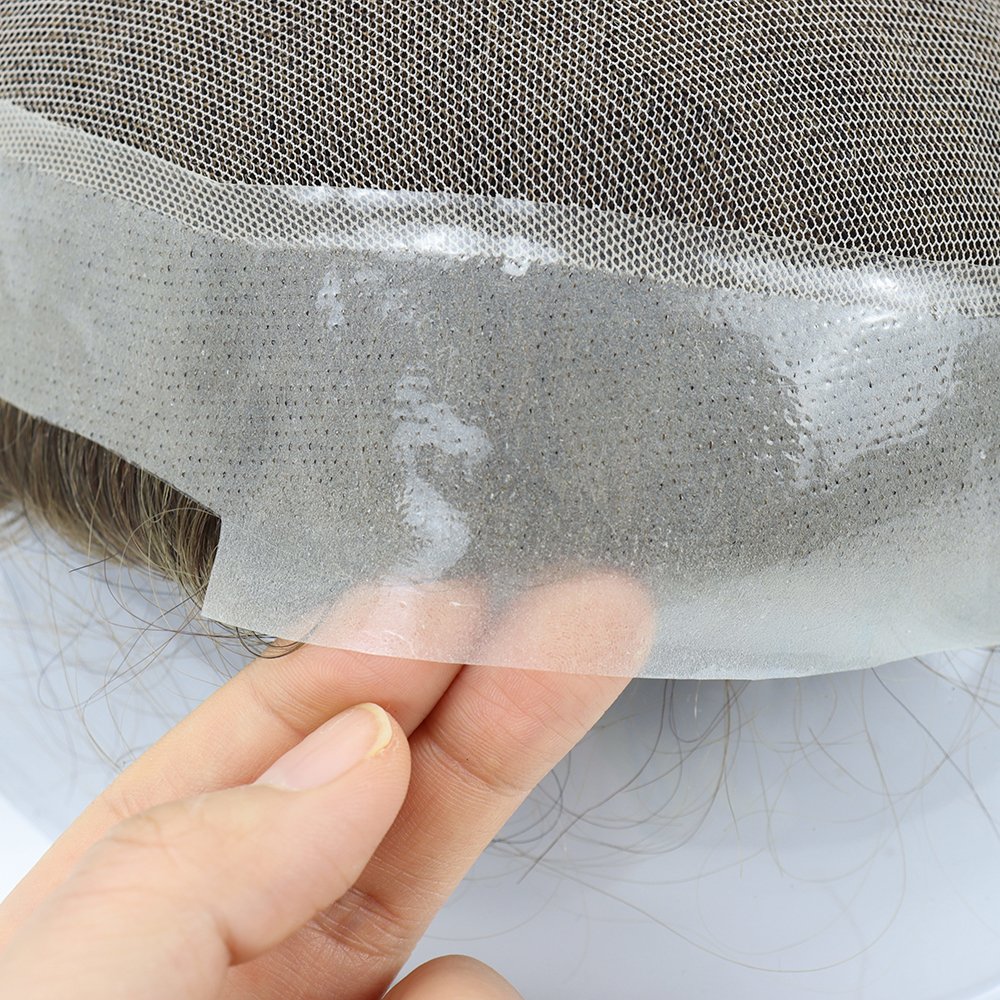 Australia Sale Toupee Men Soft Lace PU Base Wig For Men Natural Hairline Replacement System Unit For Men Male Hair Prosthesis