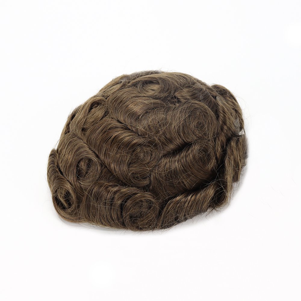 Australia Sale Toupee Men Soft Lace PU Base Wig For Men Natural Hairline Replacement System Unit For Men Male Hair Prosthesis