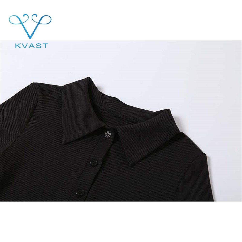 Y45142 new casual rib knit polo neck women long dresses