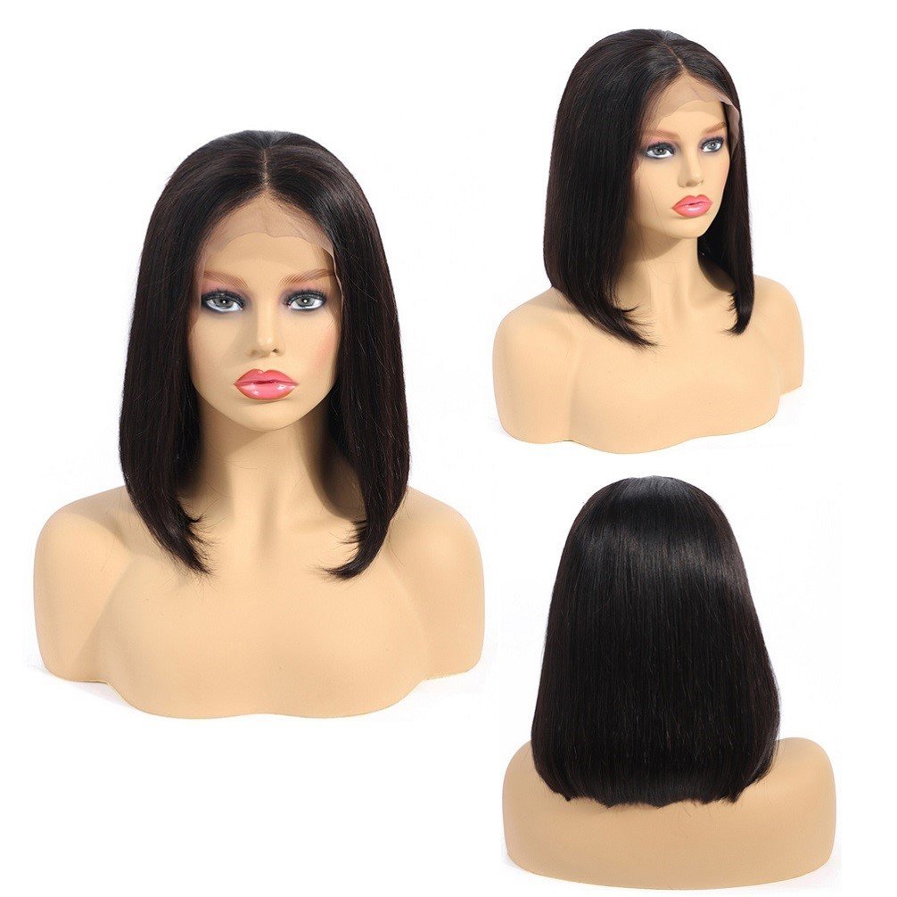 ZSF Human Hair Wholesale Silky Straight Brazilian Human Hair Bob Lace Wig Brazilian Lace Front Closure Short Bob Wig