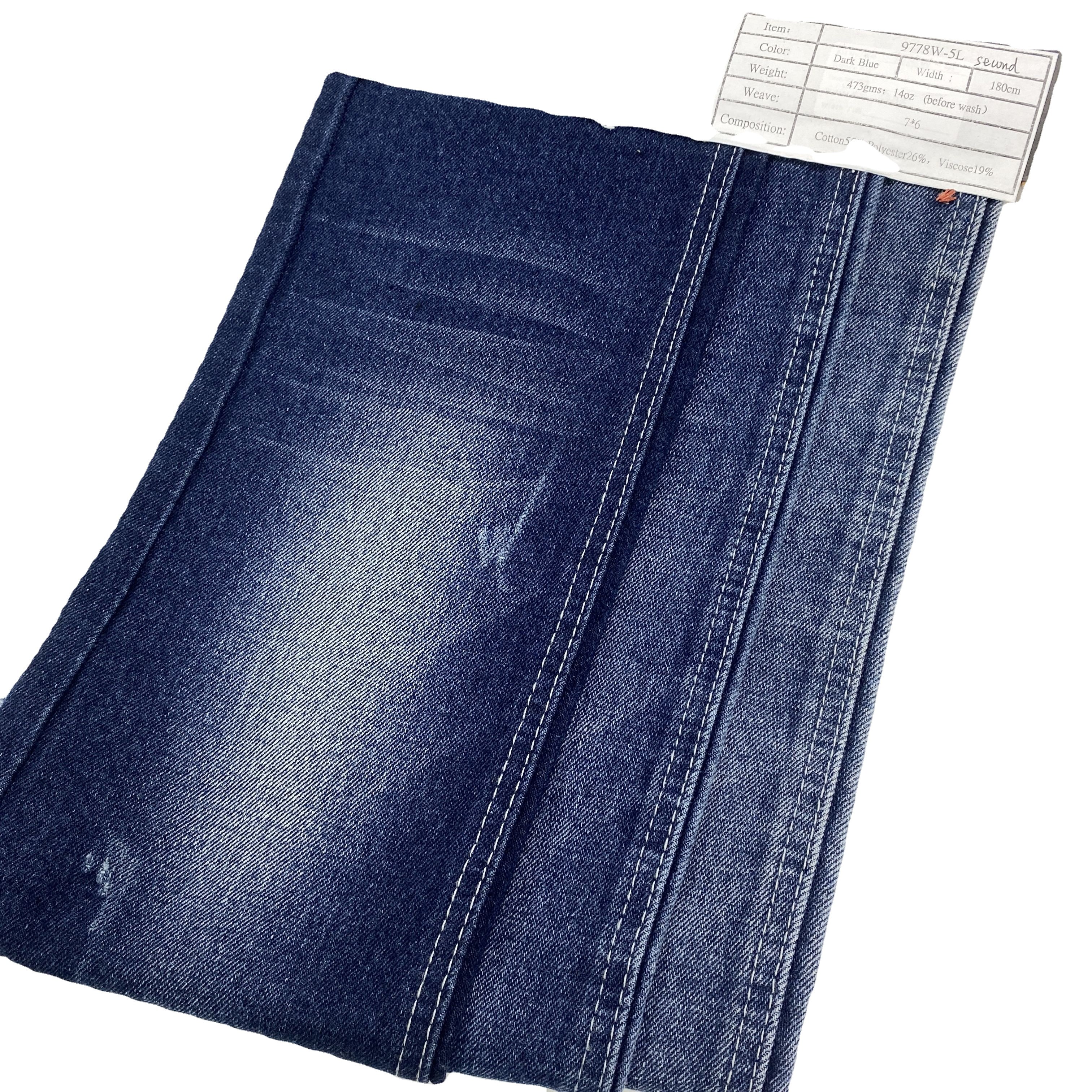 14oz Heavyweight Cotton Denim Fabric Rigid Non-Stretch Woven 7*7 OE Slub Twill Denim Jeans Fabric