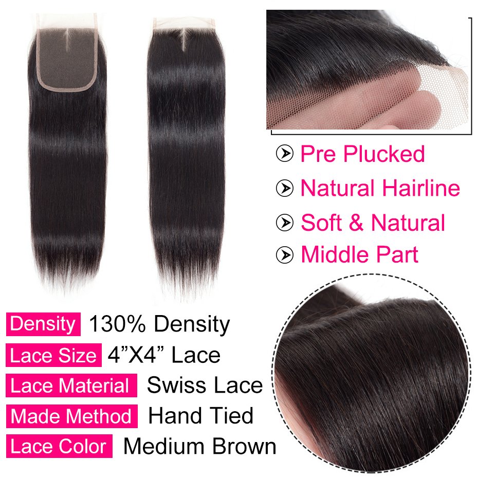 4X4 5x5 HD Lace Closure and Frontal 13x4 13x6 360 Perruque Hd Lace Frontal Naturel Brazilian Human Hair HD Lace Frontal Closures