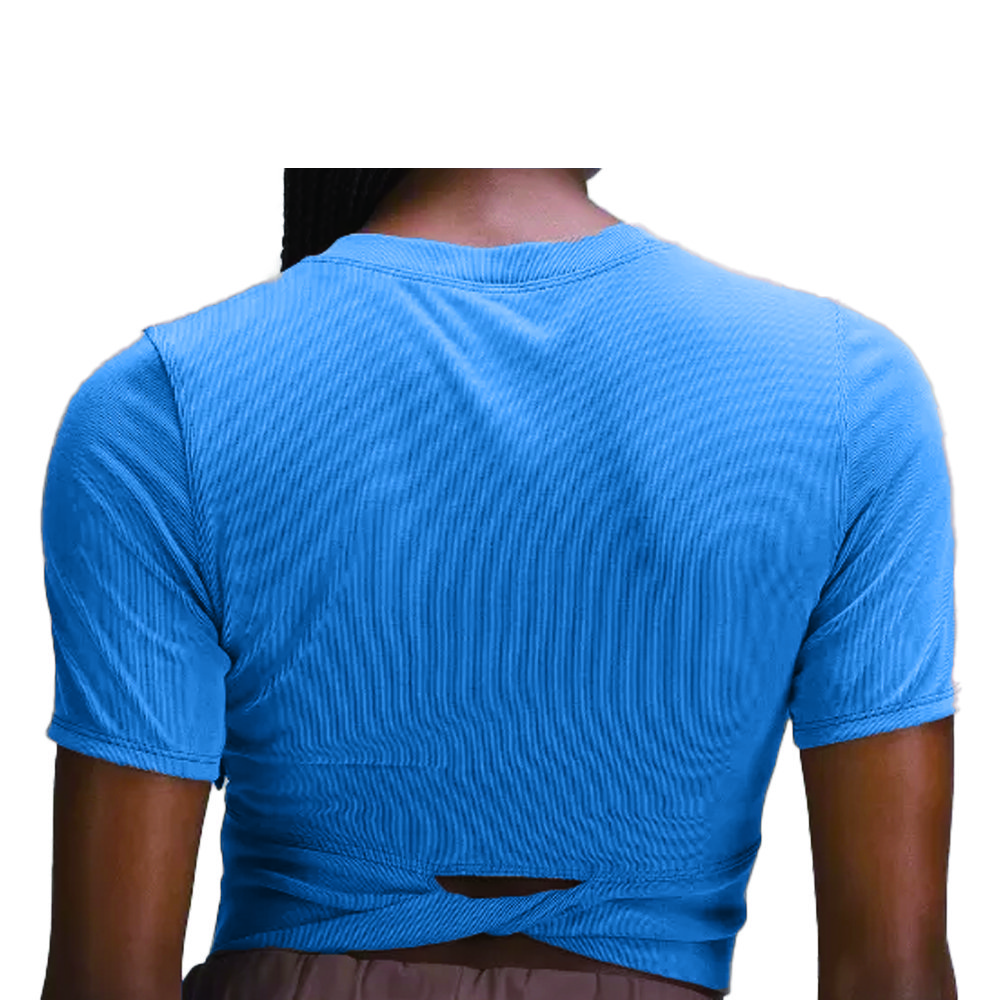 Customized Manufacture Twist-Back Ribbed Tank Tops Short-Sleeved Knitted Tops For Women Wholesale