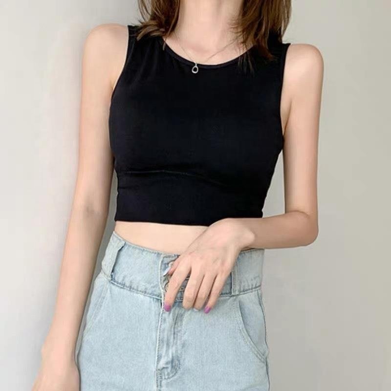 low price New trends Korean summer Slim Knit soft Suspender Vest Sleeveless Tank Top Women's Camisoles