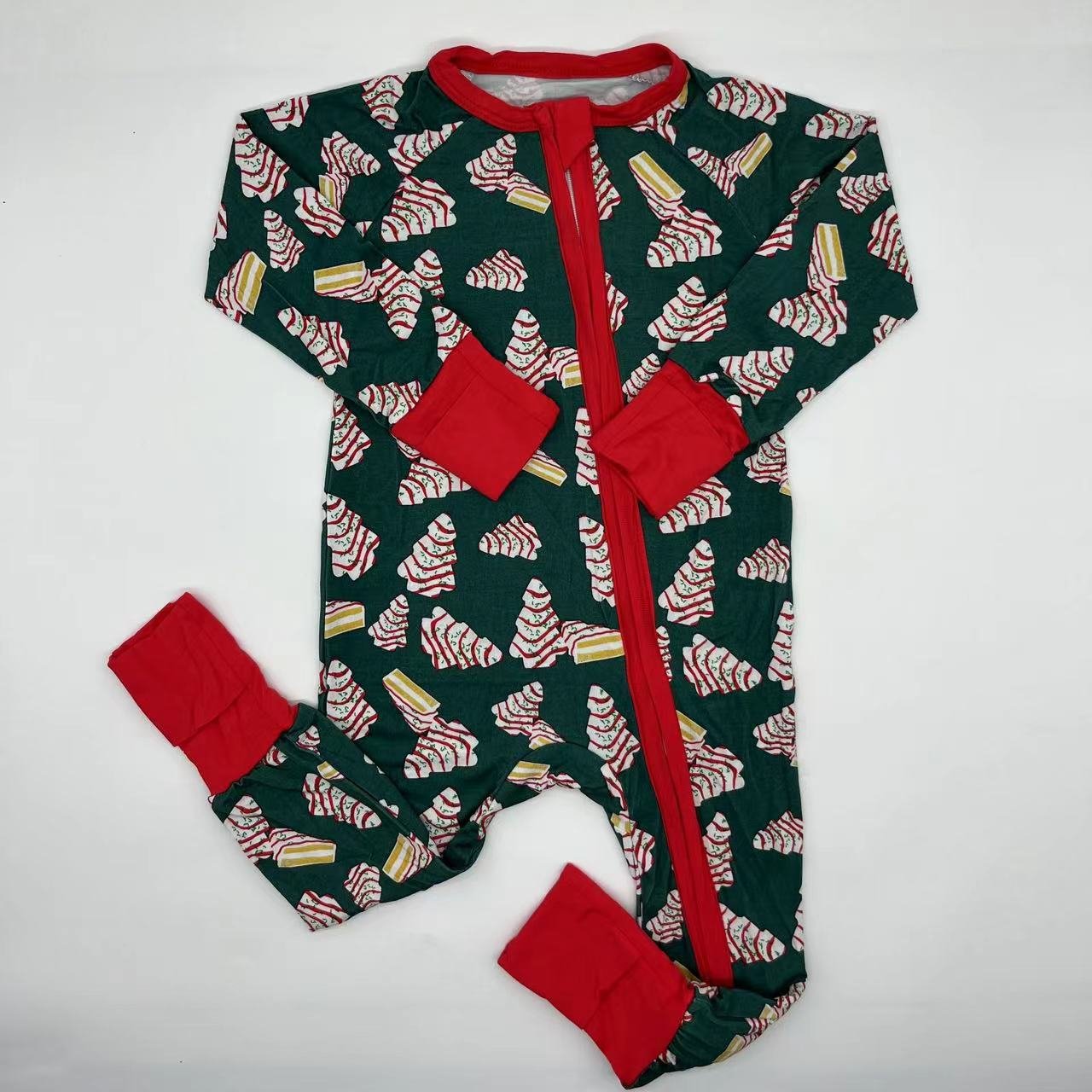 RTS Baby 95% Bamboo 5% Spandex Footed Zip Infant Clothes
