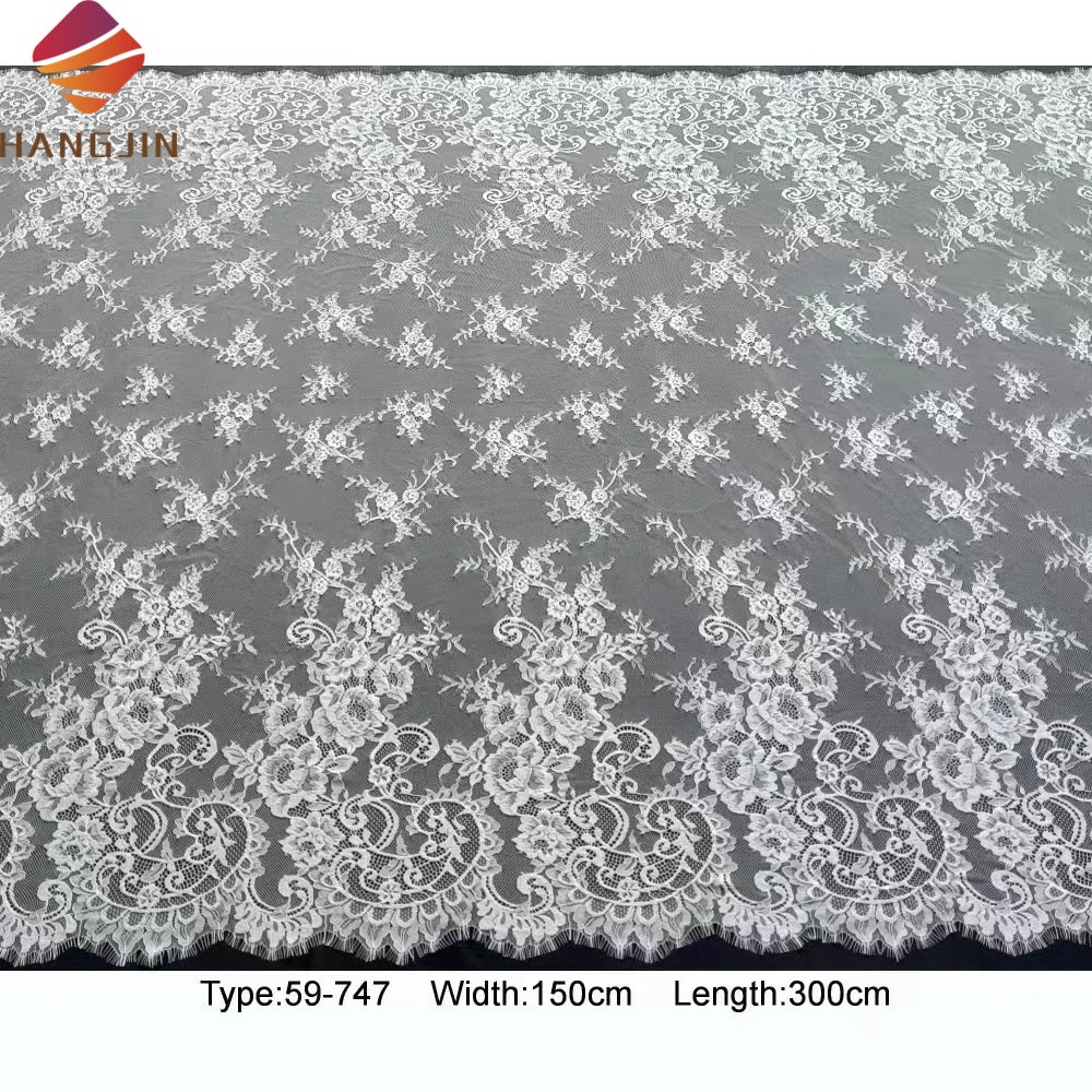 Exquisite Embroidery 3 Meters Chantilly Lace Fabric With Retro Florals Chic French Lace For Bridesmaid Party Prom Dress