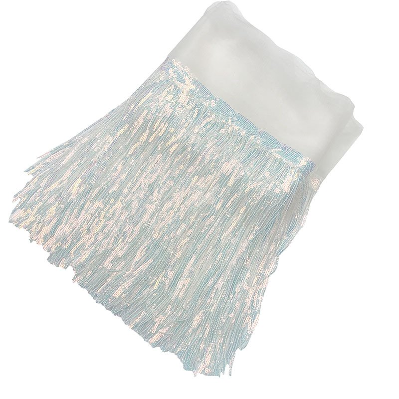 Wholesale Leaf Glitter Sequin Fringe Trims Fabrics Elastic lace to apply in clothes