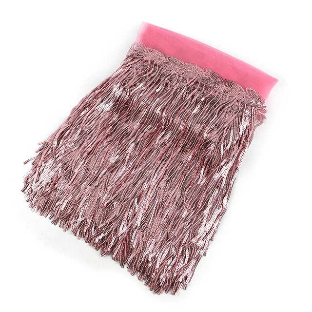 Wholesale Leaf Glitter Sequin Fringe Trims Fabrics Elastic lace to apply in clothes