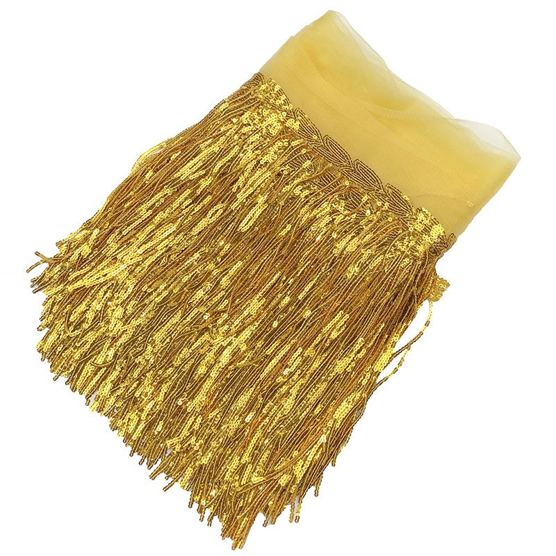 Wholesale Leaf Glitter Sequin Fringe Trims Fabrics Elastic lace to apply in clothes