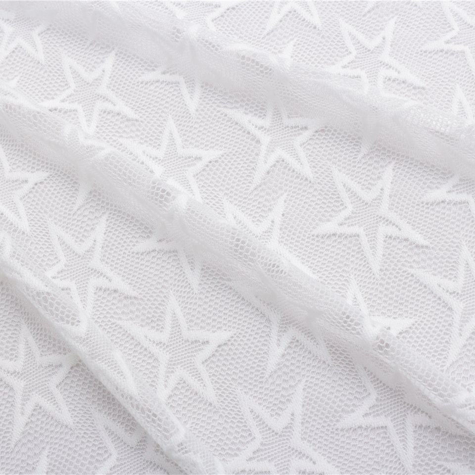 Wholesale Star Design Nylon Spandex High Elastane Lace Fabric For Garment