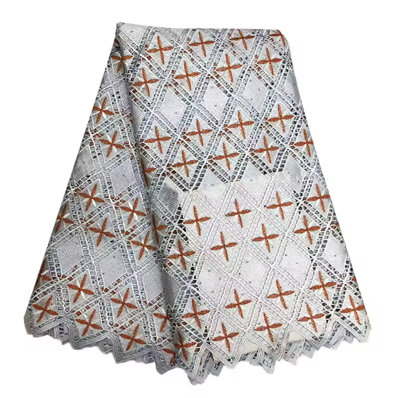 African Material Fabric Embroidery Fabric African Bead New Design Embroidery African Lace Fabric for Wedding