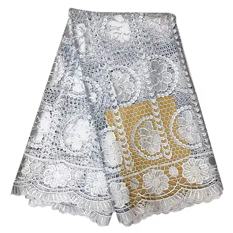 African Material Fabric Embroidery Fabric African Bead New Design Embroidery African Lace Fabric for Wedding