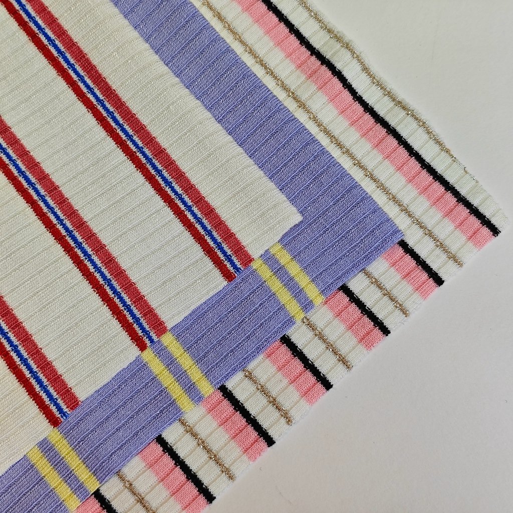 Professional Factory 230Gsm Rayon Spandex Modal Stretch Rib Stripe Yarn Dyed Rayon Knit Rib Fabric For Garment