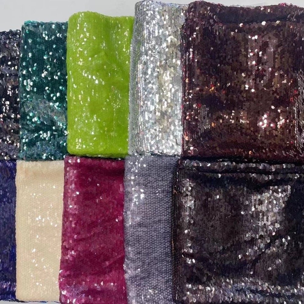 ZSY Hot selling hot style 2024 sequin embroidery 9mm embroidery fabric textile manufacturer direct sale