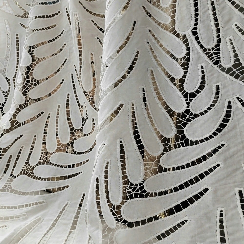 EG-1917055 Cotton Laser Embroidery Fabric Factory Direct Sales In Stock