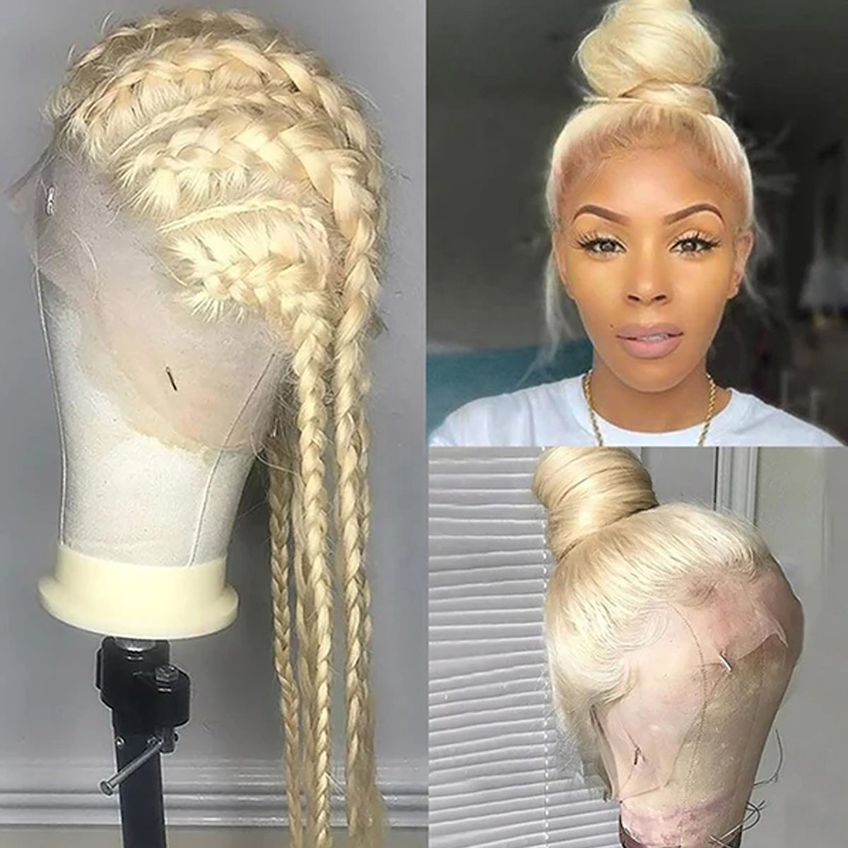 Wholesale Full Lace Frontal Wigs 30 Inch Long Straight Body 613 Blonde Brazilian Human Hair Wig HD Transparent Lace Front Wigs