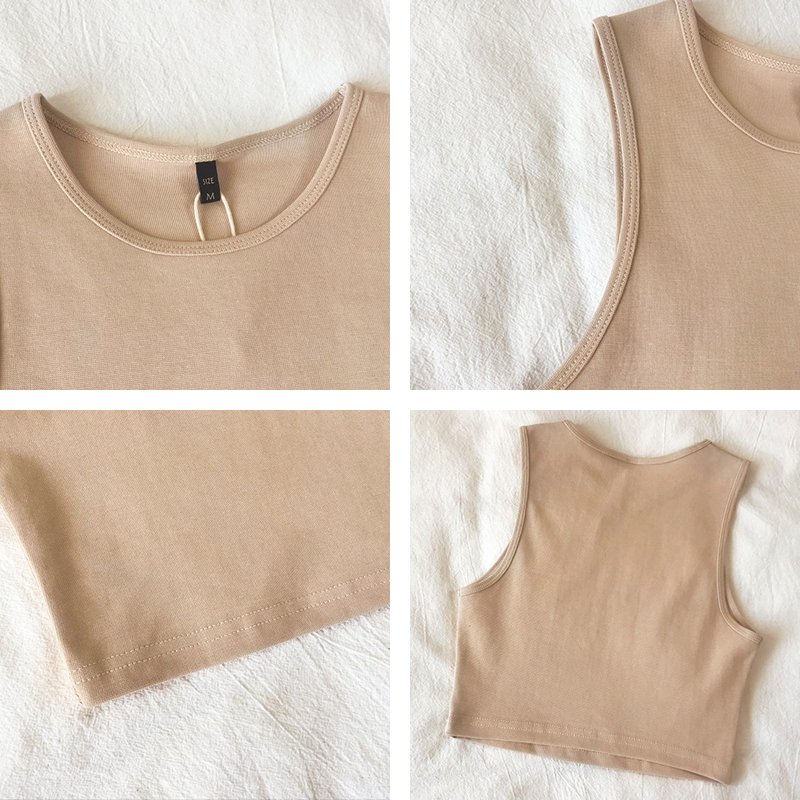 Sexy Sleeveless Knitted Rib Slim Tshirt Fitness Bralette Sexy Crop Tank Top Sports Halter Tops Ribbed Cropped Vest For Woman