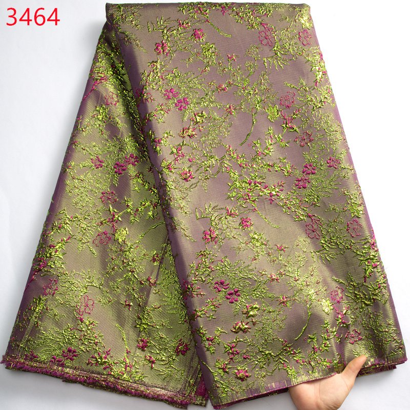 3464 African Embroidery Lace Fabric Latest 2023 Jacquard Brocade Lace Fabric Nigerian French Tulle Lace Fabric For Bridal Dress