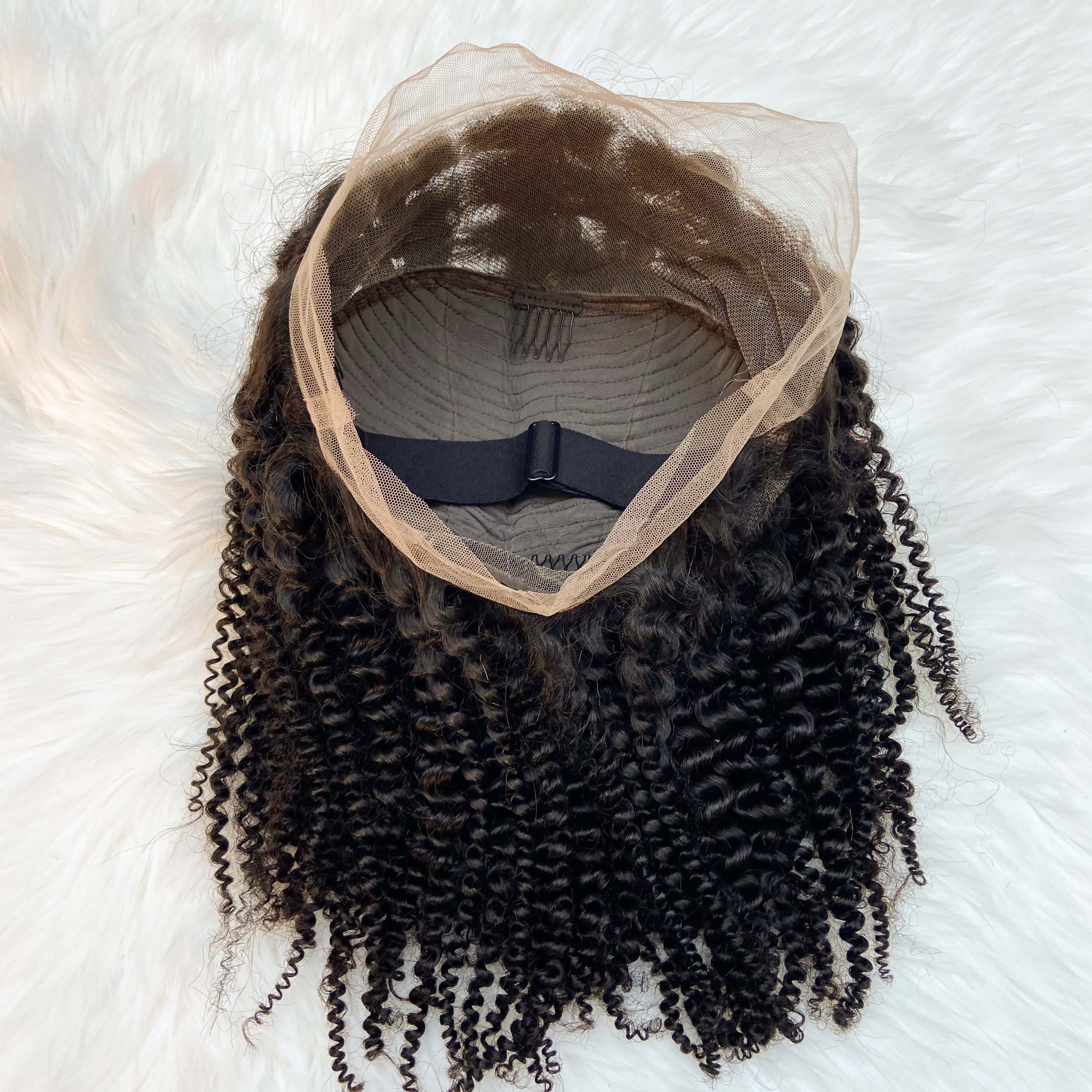 Raw Cuticle Aligned Natural Wave Natural 360 Lace Frontal Afro Kinky Curly Wig Human Hair for Black Women
