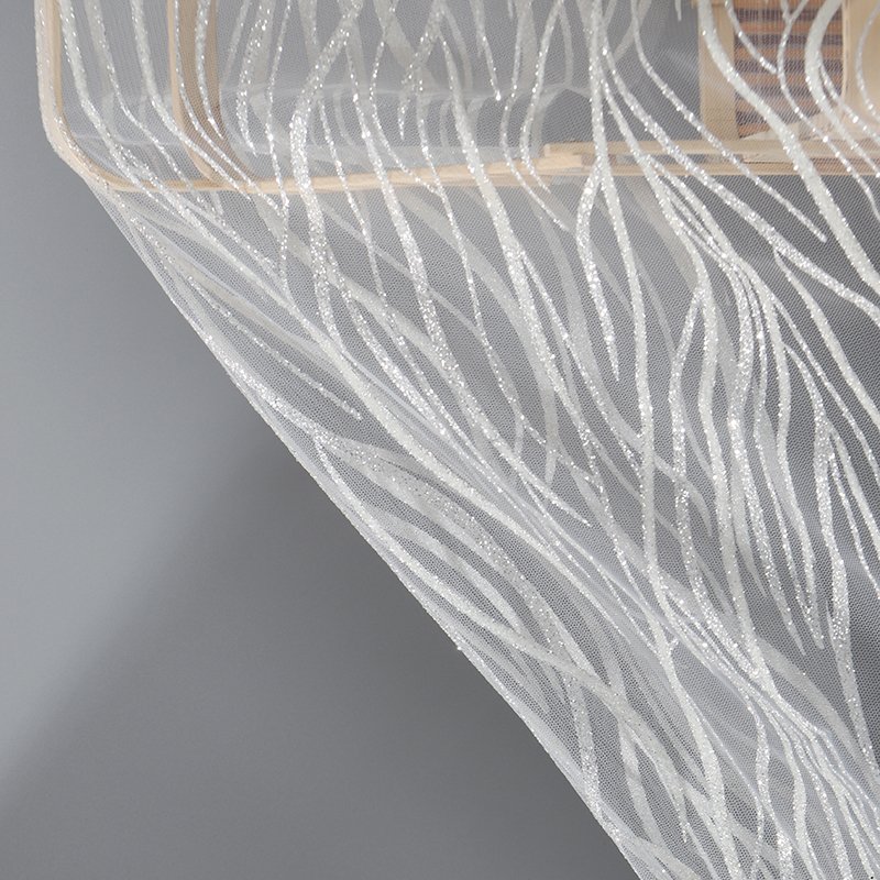 Polyester Hexagon Mesh Net Fabric Organza Embroidery Fabric Lace for Wedding Veil
