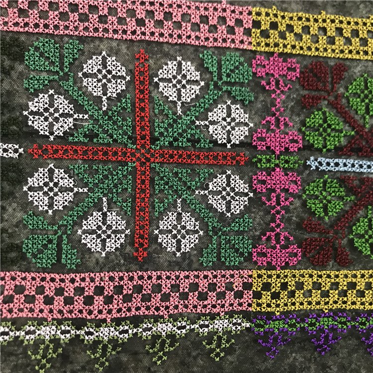 New embroidery fabric New cross-stitch national style high quality DIY dress clothing accessories luxury fabric polyester fabric