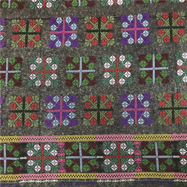 New embroidery fabric New cross-stitch national style high quality DIY dress clothing accessories luxury fabric polyester fabric