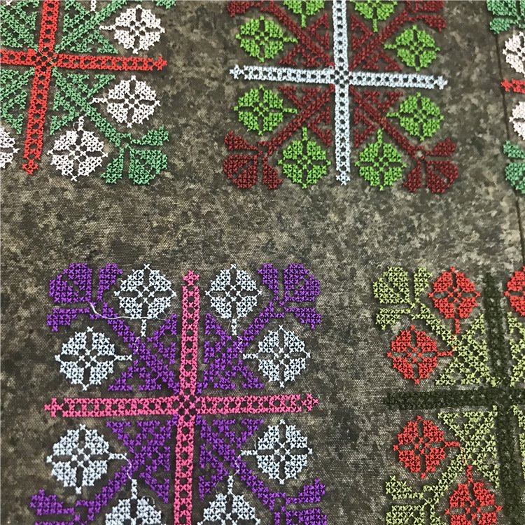 New embroidery fabric New cross-stitch national style high quality DIY dress clothing accessories luxury fabric polyester fabric
