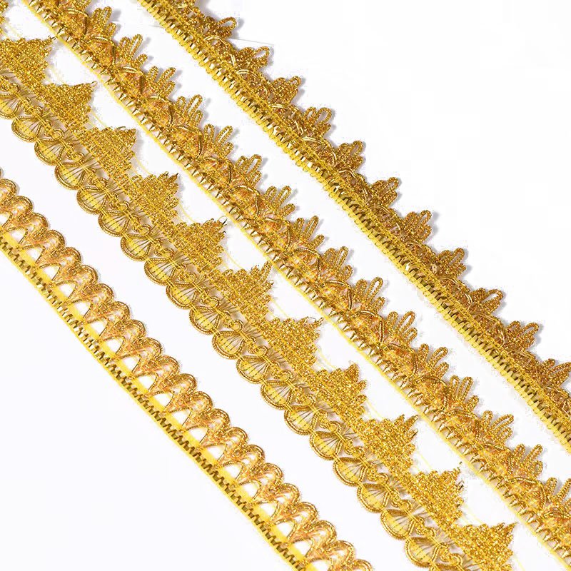 Trimmings Crown Gold And Silver Sequins Trim Lace For Dresses Accessories