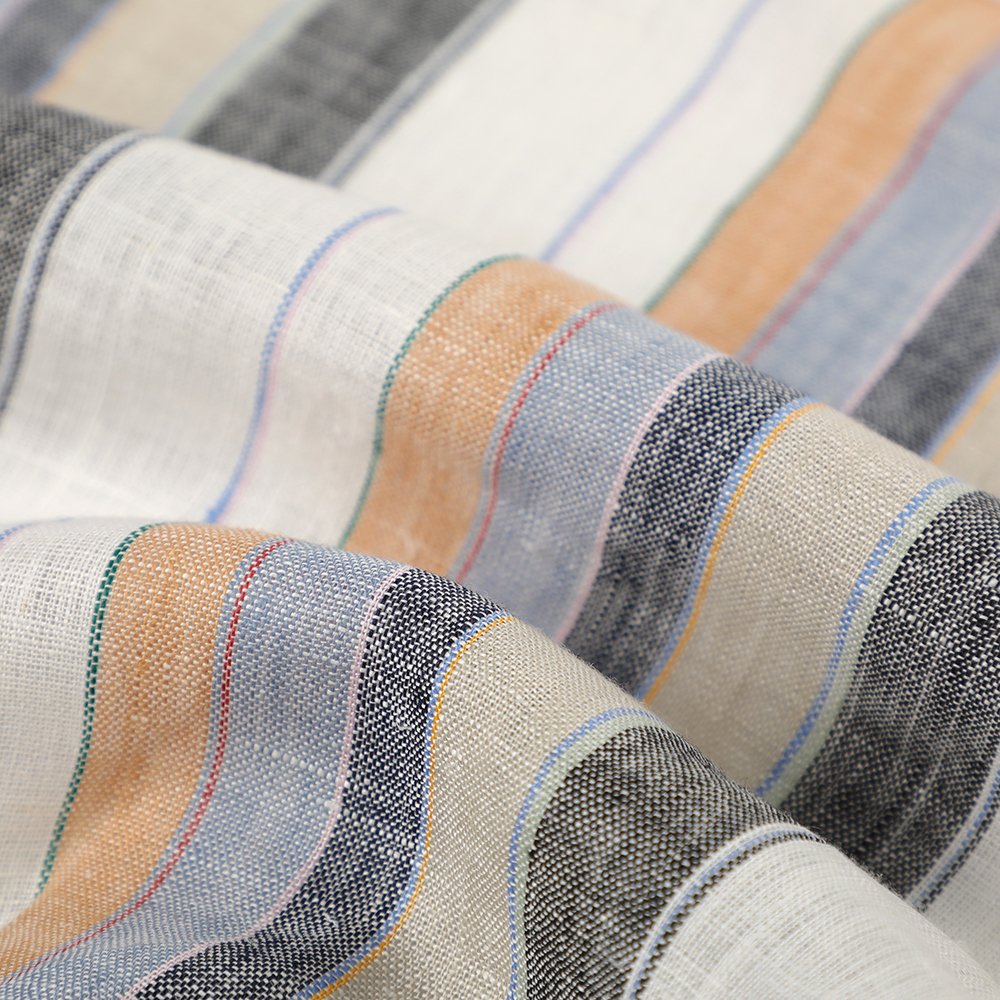 Pure Linen Fabric High Quality Breathable Cloth Women's Clothing Woven Custom Fabric For Clothing