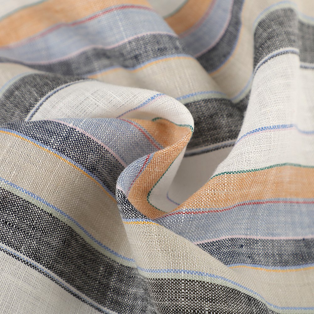 Pure Linen Fabric High Quality Breathable Cloth Women's Clothing Woven Custom Fabric For Clothing