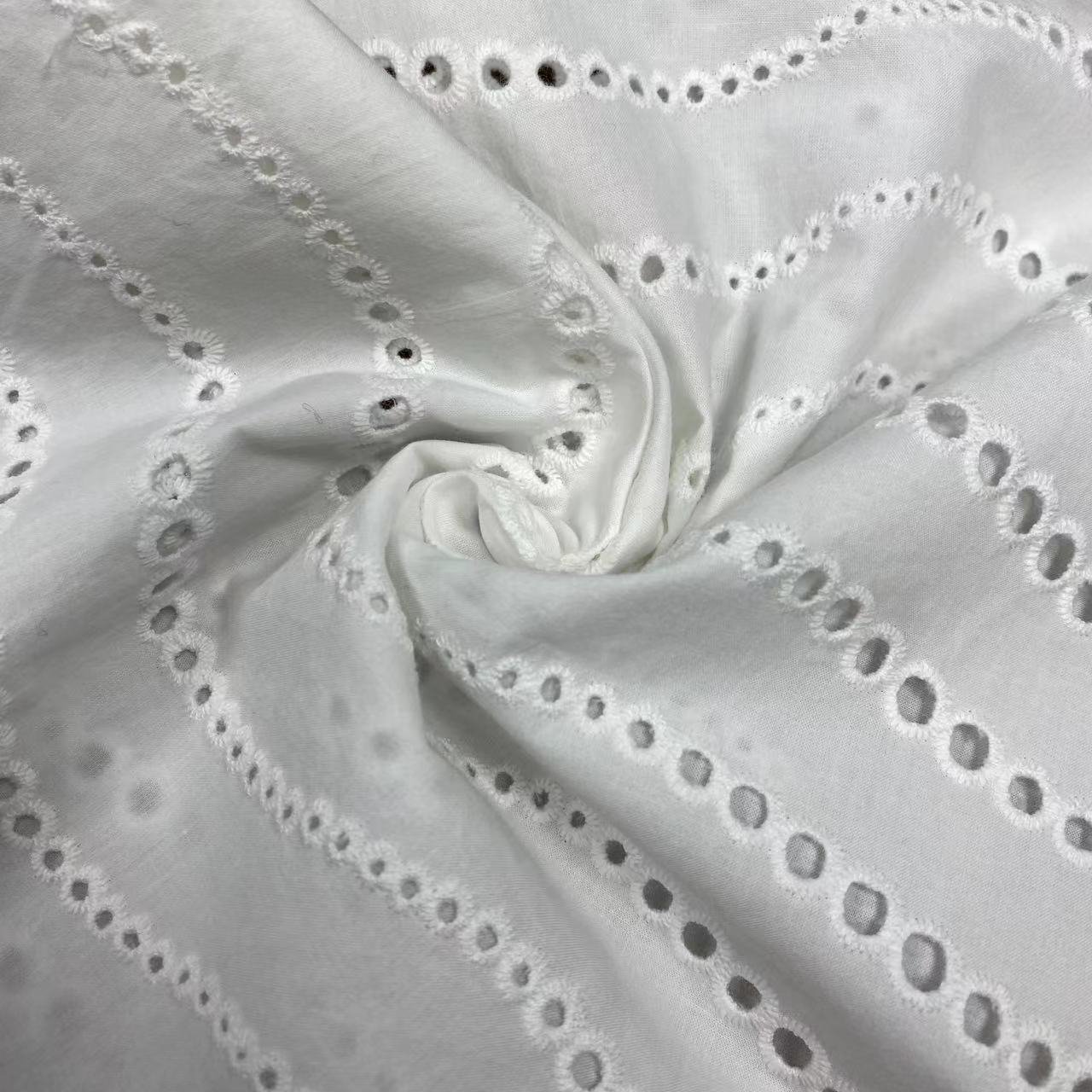 100%Cotton embroidery fabric,cotton embroidery fabric with holes, Can be made clothing fabrics,Multi-color custom ,wholesale