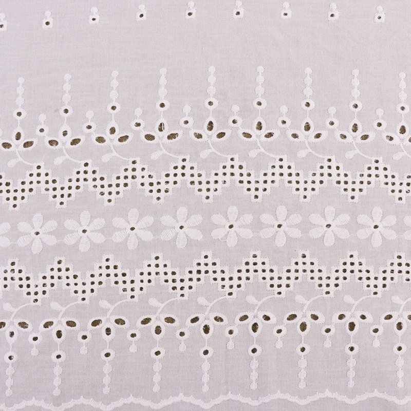 New beautiful wholesale high quality custom color design 100 cotton 3d embroidery flower lace fabric for dress