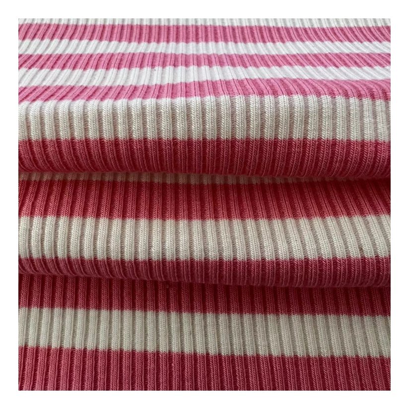 New arrival 230GSM 68%bamboo 27%cotton 5%spandex rib fabric yarn dyed knitted rib fabric for vest