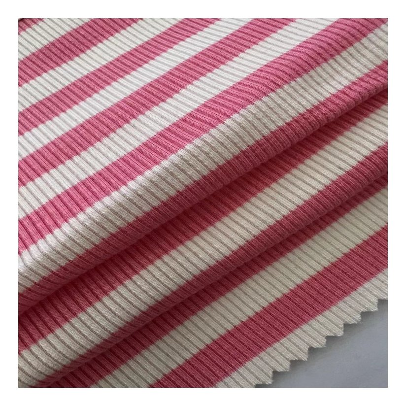 New arrival 230GSM 68%bamboo 27%cotton 5%spandex rib fabric yarn dyed knitted rib fabric for vest